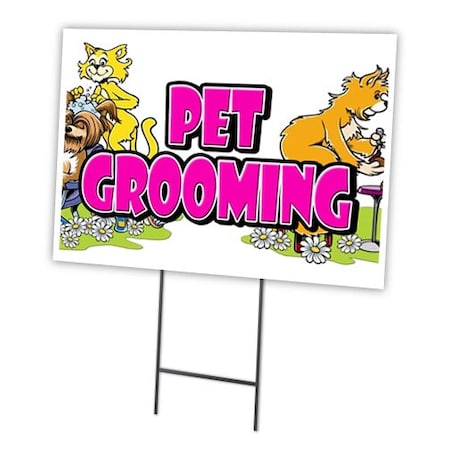 Signmission Pet Grooming Yard Sign & Stake outdoor plastic coroplast window, C-2436 Pet Grooming C-2436 Pet Grooming
